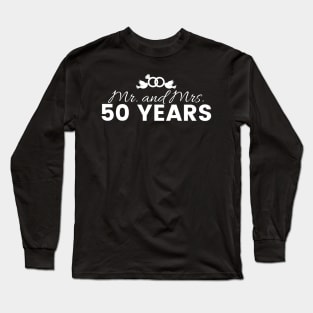 50th Wedding Anniversary Couples Gift Long Sleeve T-Shirt